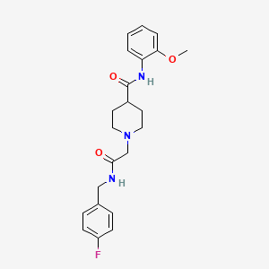 molecular formula C22H26FN3O3 B7496918 1-[2-[(4-fluorophenyl)methylamino]-2-oxoethyl]-N-(2-methoxyphenyl)piperidine-4-carboxamide 
