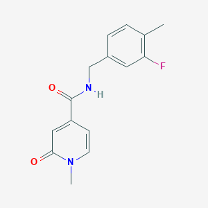 N-[(3-fluoro-4-methylphenyl)methyl]-1-methyl-2-oxopyridine-4-carboxamide