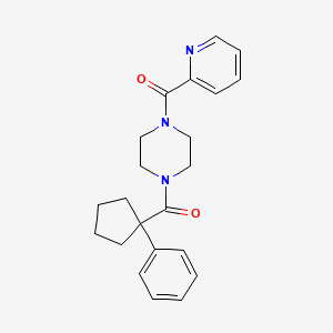 molecular formula C22H25N3O2 B7496975 [4-(1-Phenylcyclopentanecarbonyl)piperazin-1-yl]-pyridin-2-ylmethanone 