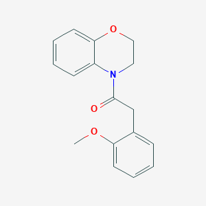 molecular formula C17H17NO3 B7496992 1-(2,3-Dihydro-1,4-benzoxazin-4-yl)-2-(2-methoxyphenyl)ethanone 