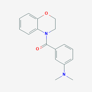 molecular formula C17H18N2O2 B7497006 2,3-Dihydro-1,4-benzoxazin-4-yl-[3-(dimethylamino)phenyl]methanone 