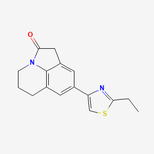 molecular formula C16H16N2OS B7497011 6-(2-Ethyl-1,3-thiazol-4-yl)-1-azatricyclo[6.3.1.04,12]dodeca-4,6,8(12)-trien-2-one 