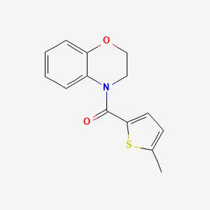 molecular formula C14H13NO2S B7497017 2,3-Dihydro-1,4-benzoxazin-4-yl-(5-methylthiophen-2-yl)methanone 