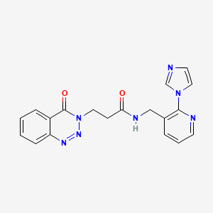 N-[(2-imidazol-1-ylpyridin-3-yl)methyl]-3-(4-oxo-1,2,3-benzotriazin-3-yl)propanamide