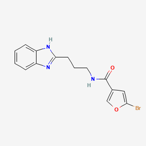 molecular formula C15H14BrN3O2 B7497077 N-[3-(1H-benzimidazol-2-yl)propyl]-5-bromofuran-3-carboxamide 