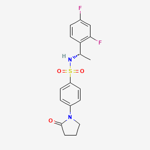 N-[(1S)-1-(2,4-difluorophenyl)ethyl]-4-(2-oxopyrrolidin-1-yl)benzenesulfonamide