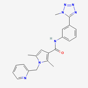 2,5-dimethyl-N-[3-(1-methyltetrazol-5-yl)phenyl]-1-(pyridin-2-ylmethyl)pyrrole-3-carboxamide
