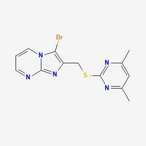 molecular formula C13H12BrN5S B7497102 3-Bromo-2-[(4,6-dimethylpyrimidin-2-yl)sulfanylmethyl]imidazo[1,2-a]pyrimidine 