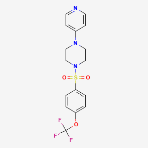 1-Pyridin-4-yl-4-[4-(trifluoromethoxy)phenyl]sulfonylpiperazine