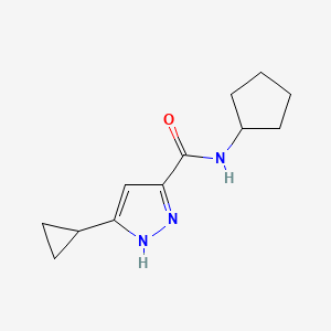 N~5~-cyclopentyl-3-cyclopropyl-1H-pyrazole-5-carboxamide