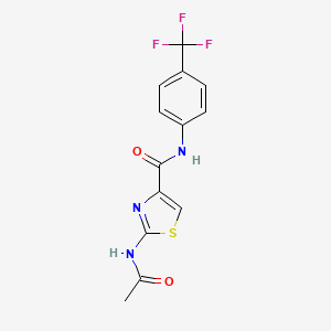 2-acetamido-N-[4-(trifluoromethyl)phenyl]-1,3-thiazole-4-carboxamide