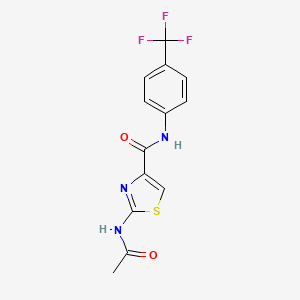 molecular formula C13H10F3N3O2S B7497167 2-acetamido-N-[4-(trifluoromethyl)phenyl]-1,3-thiazole-4-carboxamide 