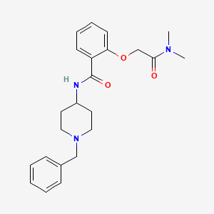 molecular formula C23H29N3O3 B7497174 N-(1-benzylpiperidin-4-yl)-2-[2-(dimethylamino)-2-oxoethoxy]benzamide 
