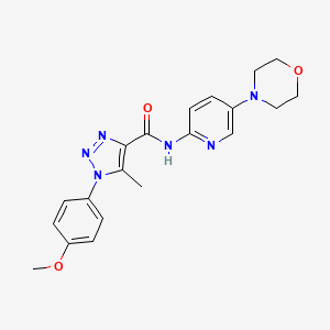 molecular formula C20H22N6O3 B7497186 1-(4-methoxyphenyl)-5-methyl-N-(5-morpholin-4-ylpyridin-2-yl)triazole-4-carboxamide 