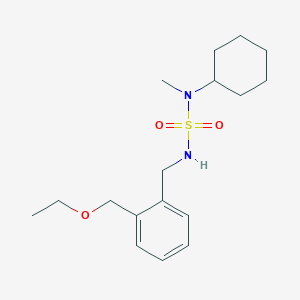 molecular formula C17H28N2O3S B7497188 1-[[[Cyclohexyl(methyl)sulfamoyl]amino]methyl]-2-(ethoxymethyl)benzene 