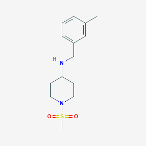 N-[(3-methylphenyl)methyl]-1-methylsulfonylpiperidin-4-amine