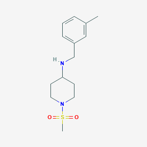 molecular formula C14H22N2O2S B7497214 N-[(3-methylphenyl)methyl]-1-methylsulfonylpiperidin-4-amine 