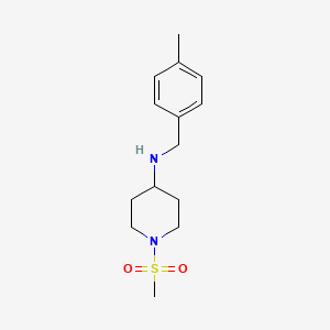 N-[(4-methylphenyl)methyl]-1-methylsulfonylpiperidin-4-amine