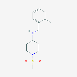 N-[(2-methylphenyl)methyl]-1-methylsulfonylpiperidin-4-amine