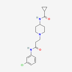 N-[1-[3-(3-chloroanilino)-3-oxopropyl]piperidin-4-yl]cyclopropanecarboxamide