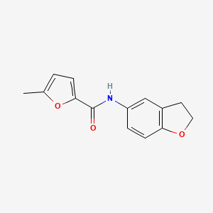 molecular formula C14H13NO3 B7497310 N-(2,3-dihydro-1-benzofuran-5-yl)-5-methylfuran-2-carboxamide 