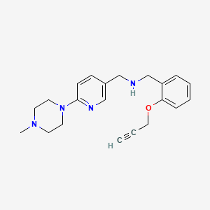 1-[6-(4-methylpiperazin-1-yl)pyridin-3-yl]-N-[(2-prop-2-ynoxyphenyl)methyl]methanamine