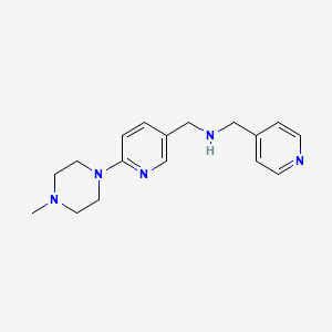 molecular formula C17H23N5 B7497334 N-[[6-(4-methylpiperazin-1-yl)pyridin-3-yl]methyl]-1-pyridin-4-ylmethanamine 
