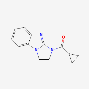 molecular formula C13H13N3O B7497346 Cyclopropyl(1,2-dihydroimidazo[1,2-a]benzimidazol-3-yl)methanone 