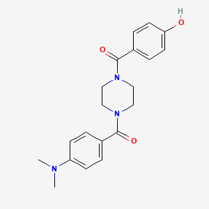 molecular formula C20H23N3O3 B7497350 [4-(Dimethylamino)phenyl]-[4-(4-hydroxybenzoyl)piperazin-1-yl]methanone 