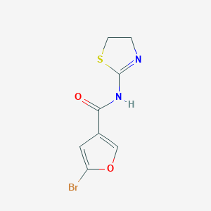 molecular formula C8H7BrN2O2S B7497360 5-bromo-N-(4,5-dihydro-1,3-thiazol-2-yl)furan-3-carboxamide 