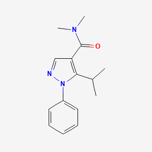 molecular formula C15H19N3O B7497385 N,N-dimethyl-1-phenyl-5-propan-2-ylpyrazole-4-carboxamide 
