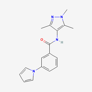 3-pyrrol-1-yl-N-(1,3,5-trimethylpyrazol-4-yl)benzamide
