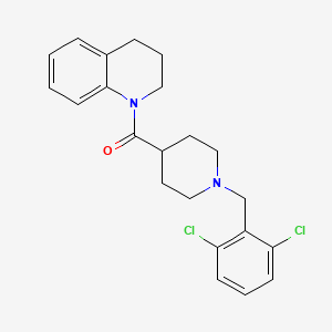 molecular formula C22H24Cl2N2O B7497433 [1-[(2,6-dichlorophenyl)methyl]piperidin-4-yl]-(3,4-dihydro-2H-quinolin-1-yl)methanone 