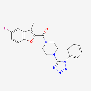 (5-Fluoro-3-methyl-1-benzofuran-2-yl)-[4-(1-phenyltetrazol-5-yl)piperazin-1-yl]methanone
