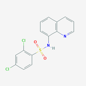 molecular formula C15H10Cl2N2O2S B7497445 2,4-dichloro-N-quinolin-8-yl-benzenesulfonamide 