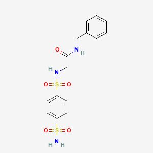 N-benzyl-2-[(4-sulfamoylphenyl)sulfonylamino]acetamide