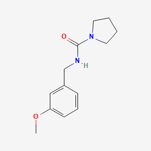 molecular formula C13H18N2O2 B7497469 N-[(3-methoxyphenyl)methyl]pyrrolidine-1-carboxamide 