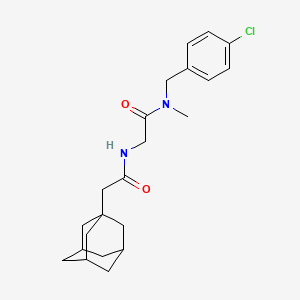 molecular formula C22H29ClN2O2 B7497485 2-(1-adamantyl)-N-[2-[(4-chlorophenyl)methyl-methylamino]-2-oxoethyl]acetamide 