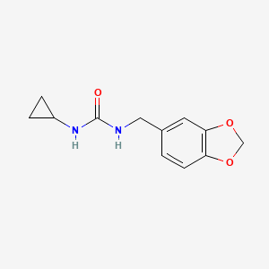 molecular formula C12H14N2O3 B7497494 1-(1,3-Benzodioxol-5-ylmethyl)-3-cyclopropylurea 