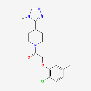 molecular formula C17H21ClN4O2 B7497530 2-(2-Chloro-5-methylphenoxy)-1-[4-(4-methyl-1,2,4-triazol-3-yl)piperidin-1-yl]ethanone 