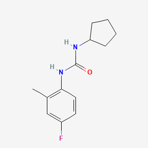molecular formula C13H17FN2O B7497543 1-Cyclopentyl-3-(4-fluoro-2-methylphenyl)urea 