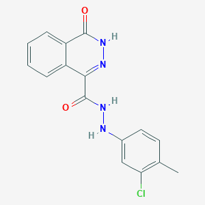 molecular formula C16H13ClN4O2 B7497557 N'-(3-chloro-4-methylphenyl)-4-oxo-3H-phthalazine-1-carbohydrazide 