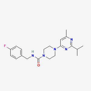 N-[(4-fluorophenyl)methyl]-4-(6-methyl-2-propan-2-ylpyrimidin-4-yl)piperazine-1-carboxamide