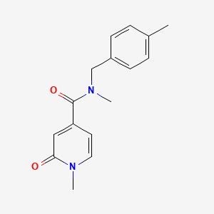 molecular formula C16H18N2O2 B7497565 N,1-dimethyl-N-[(4-methylphenyl)methyl]-2-oxopyridine-4-carboxamide 