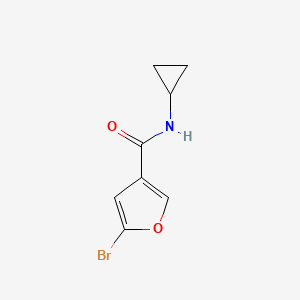 molecular formula C8H8BrNO2 B7497573 5-bromo-N-cyclopropylfuran-3-carboxamide 