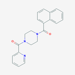 molecular formula C21H19N3O2 B7497611 Naphthalen-1-yl-[4-(pyridine-2-carbonyl)piperazin-1-yl]methanone 