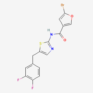 molecular formula C15H9BrF2N2O2S B7497622 5-bromo-N-[5-[(3,4-difluorophenyl)methyl]-1,3-thiazol-2-yl]furan-3-carboxamide 