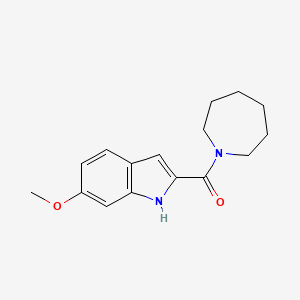 molecular formula C16H20N2O2 B7497700 azepan-1-yl-(6-methoxy-1H-indol-2-yl)methanone 