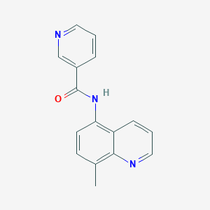 molecular formula C16H13N3O B7497711 N-(8-methylquinolin-5-yl)pyridine-3-carboxamide 