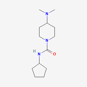 molecular formula C13H25N3O B7497721 N-cyclopentyl-4-(dimethylamino)piperidine-1-carboxamide 